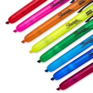 Sharpie Accent Retractable Highlighters, Chisel Tip, Assorted Colors, 8-Count